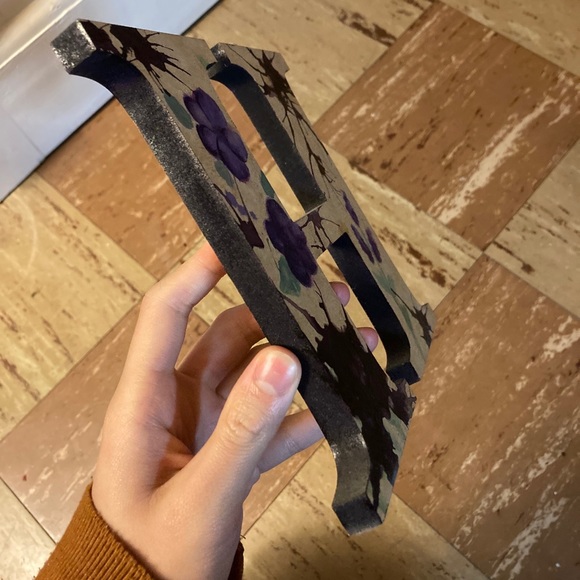 3/$10 Hand Painted Wooden Letter H Decoration - Picture 4 of 4